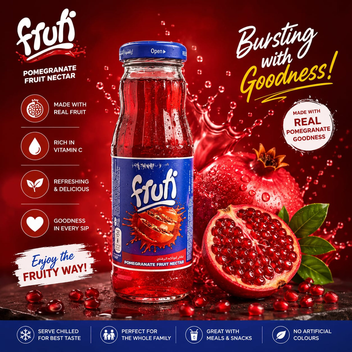 FRUTI POMEGRANATE FRUIT NECTER 200ML