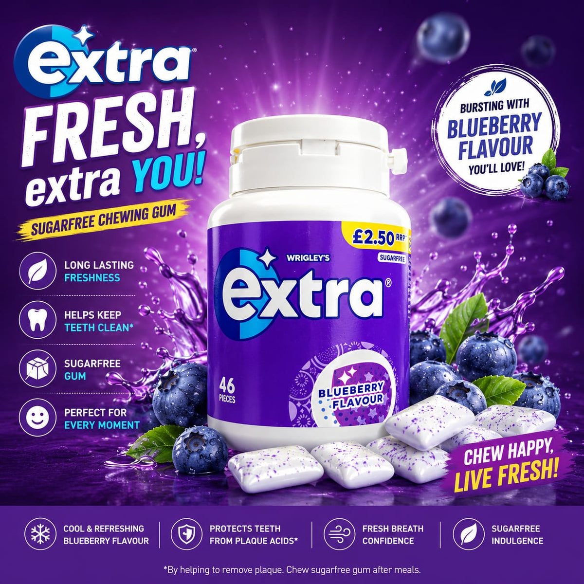 EXTRA BLUEBERRY FLAVOUR 46 PCS