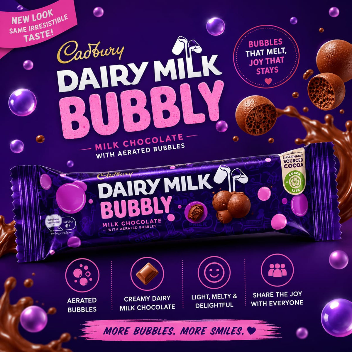 Cadbury Dairy Milk Bubbly Chocolate 9g