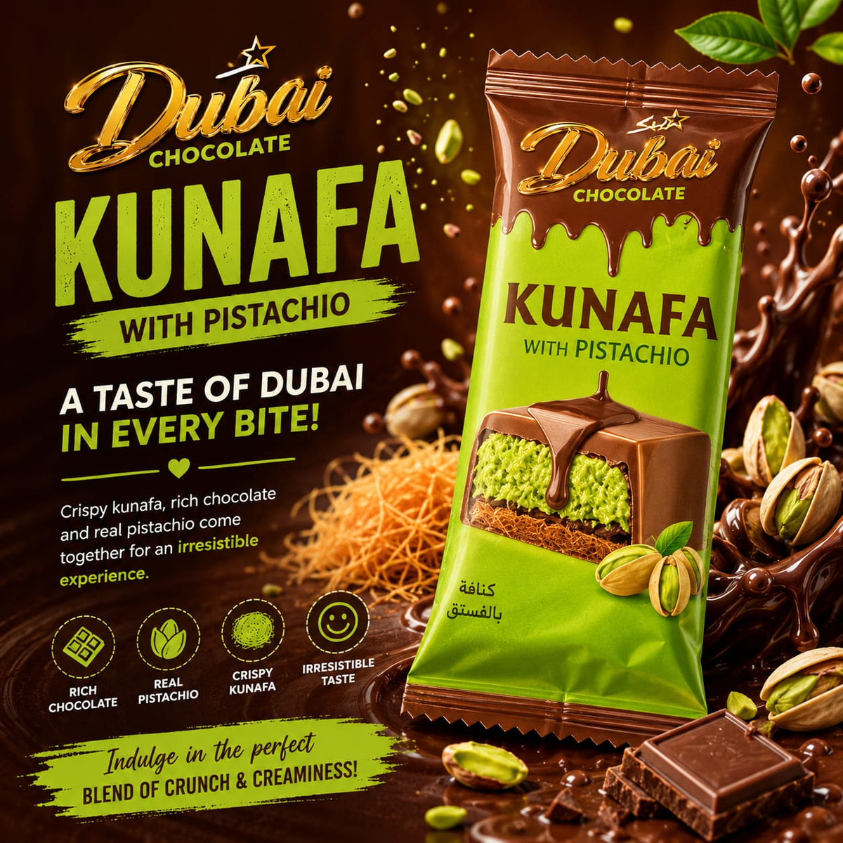 DUBAI KUNAFA WITH PISTACHIO 20g
