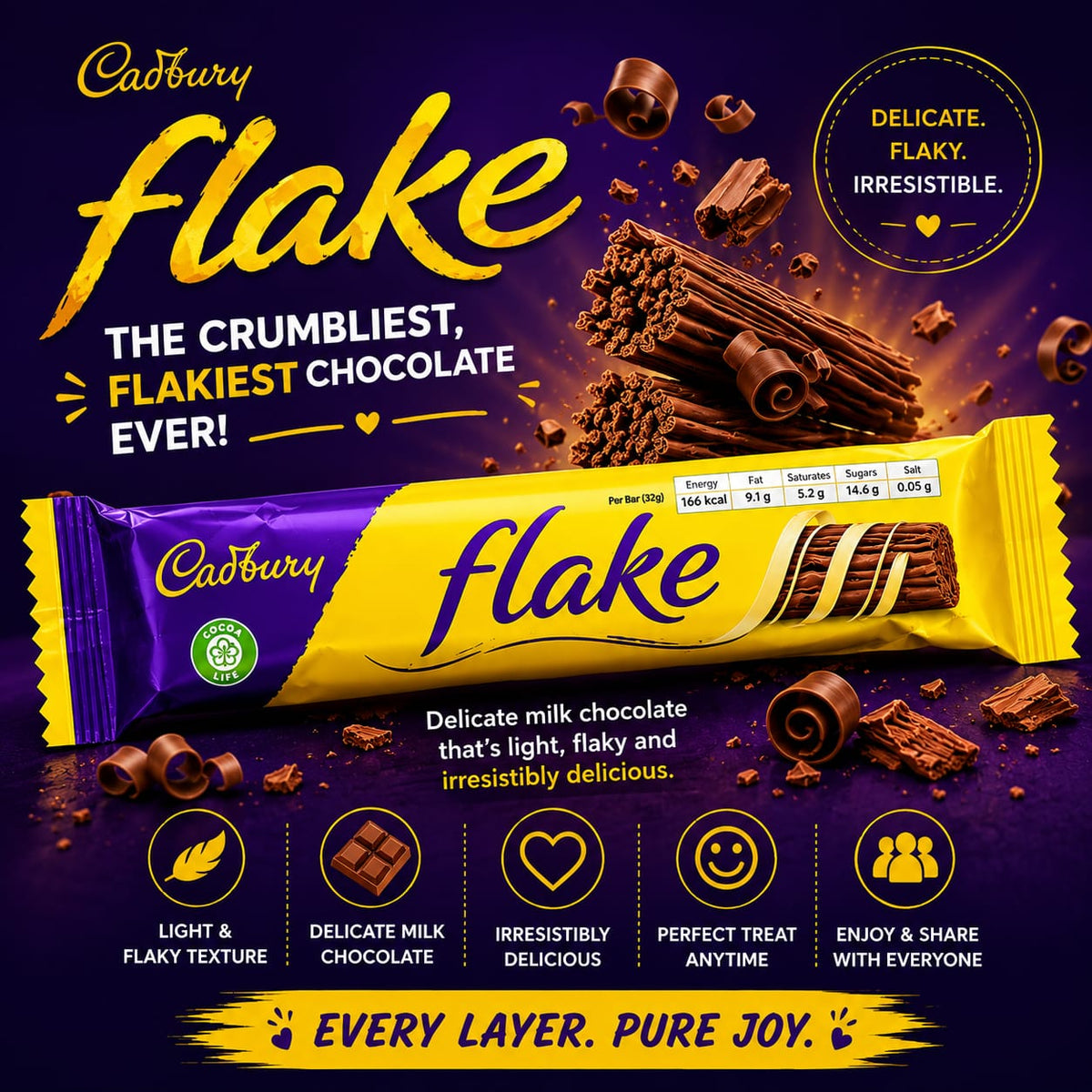 Cadbury Flake Original Chocolate Bar - 15g