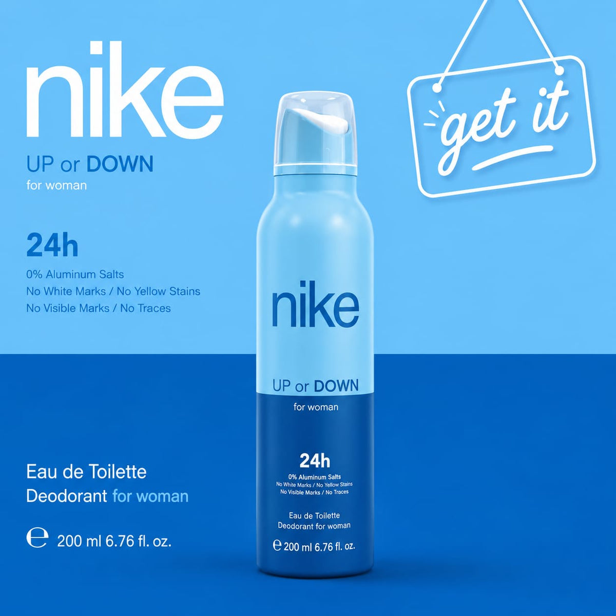 Nike Women Deodorant Spray Up Or Down 200ml
