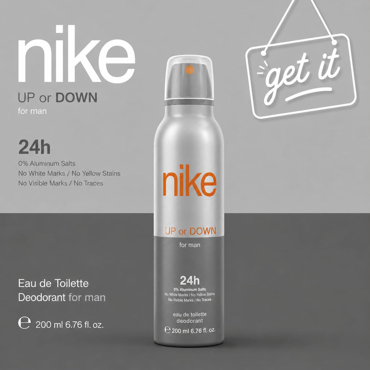 Nike Up or Down Man Deodorant Spray 200ml