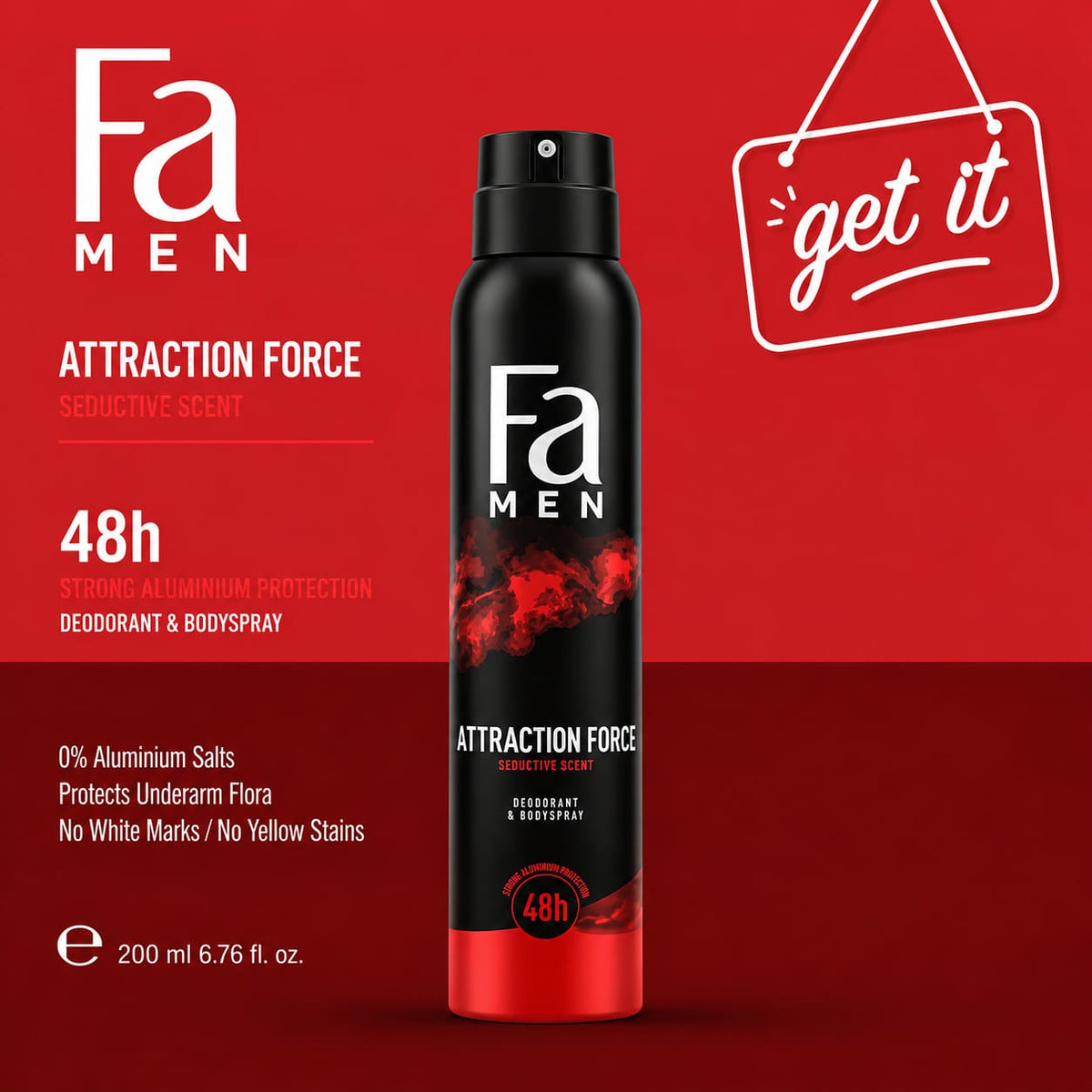 FA MEN DEODORANT INVISIBLE POWER DRY 200ML