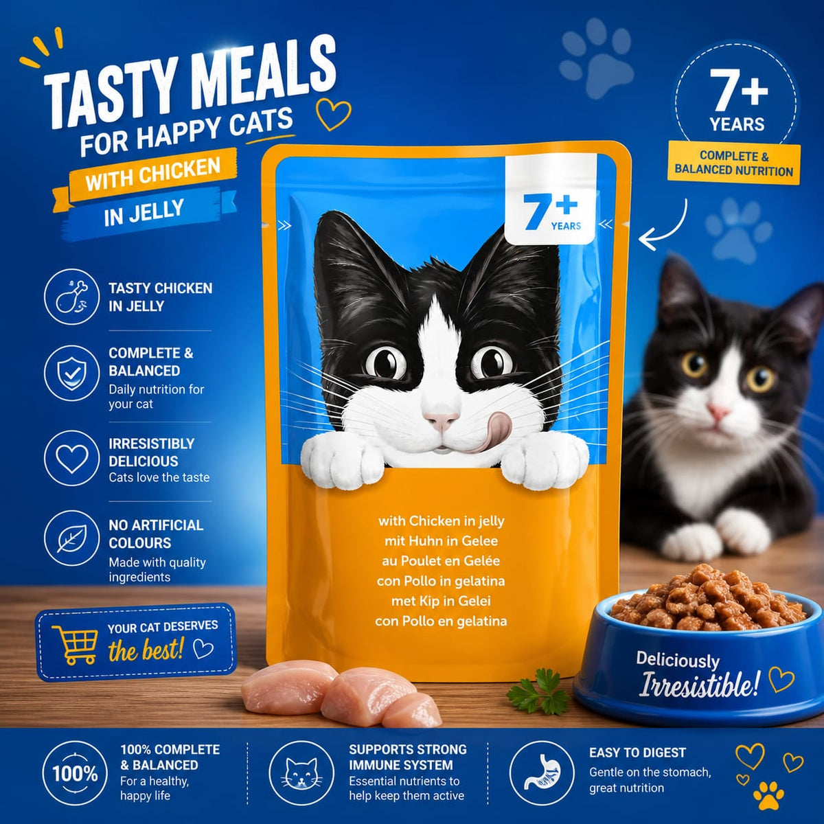 Felix Original Mixed Menu in Jelly Wet Cat Food 12x85g - Tasty &Nutritious Meals