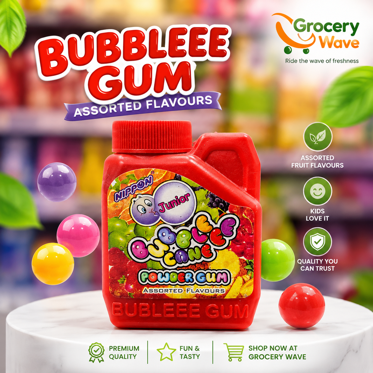 NIPPON TUMBLE BUBLEEE GUM ASSORTED FLAVOURS