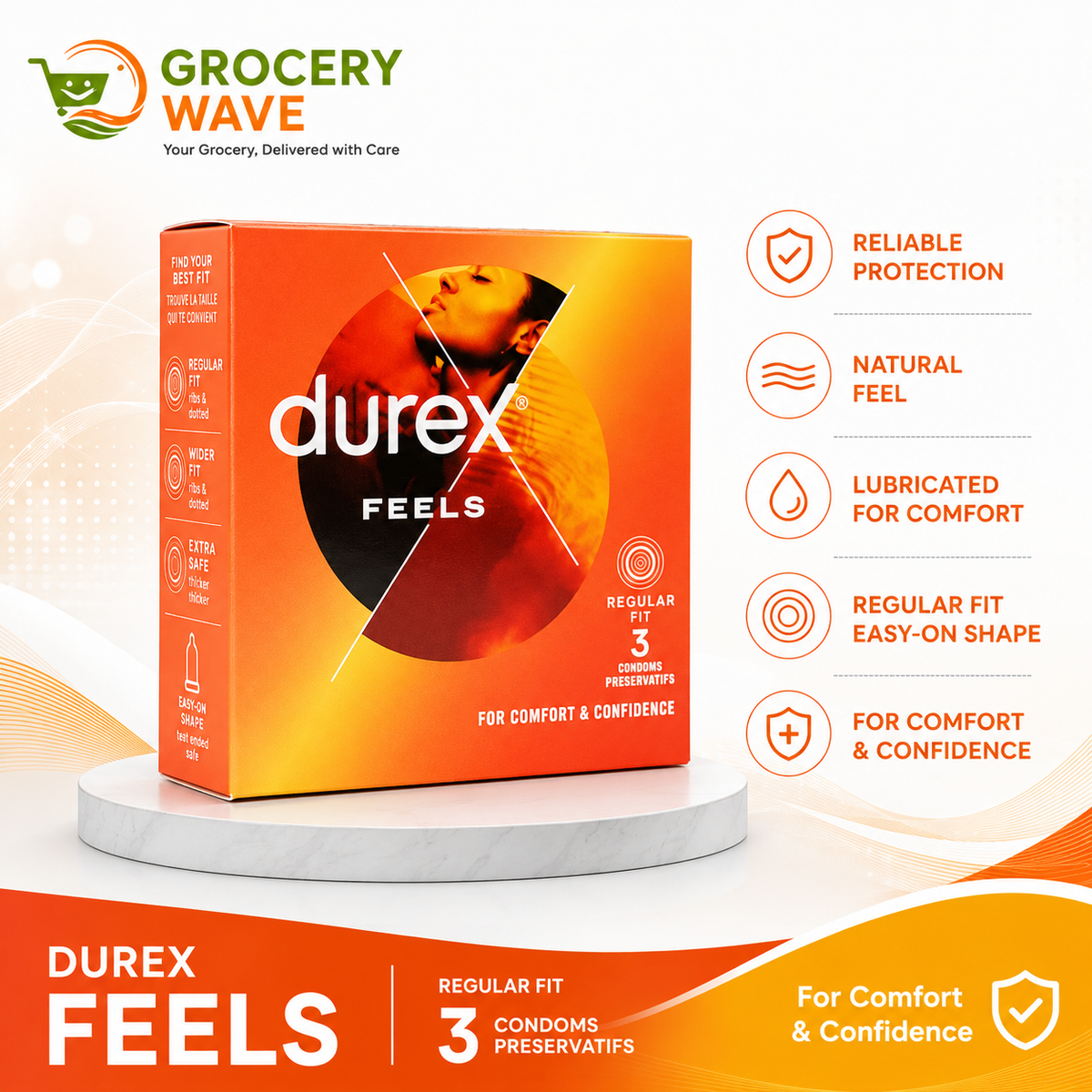 Durex Feels Condoms 3 Pack