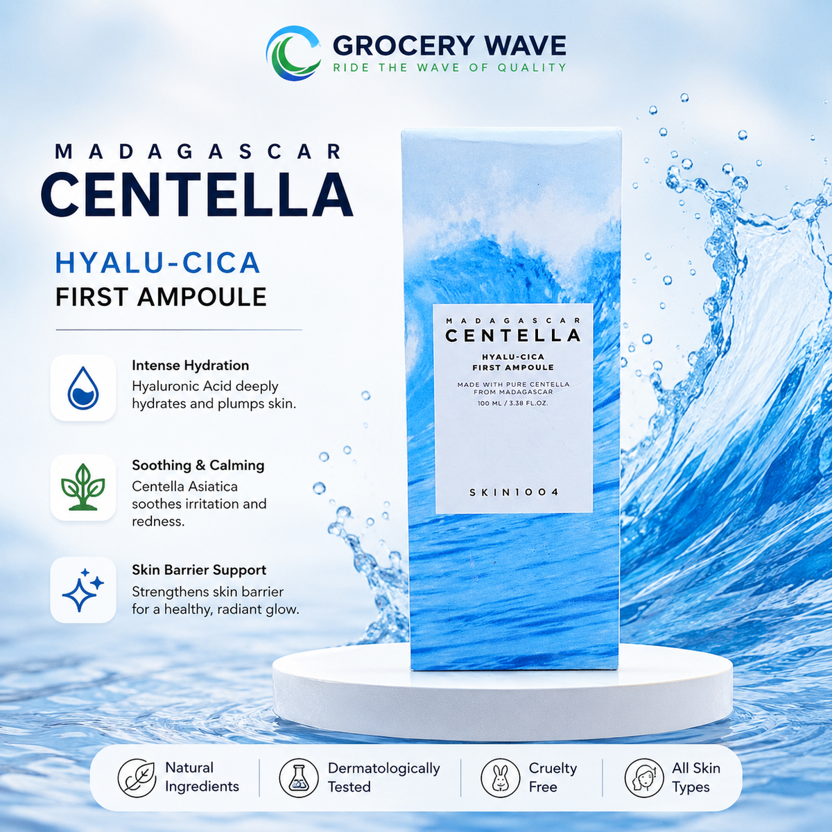 Skin1004 Madagascar Centella Hyalu-CiCA First Ampoule - 100ml