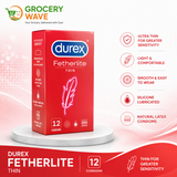 Durex Fetherlite Thin Condoms, 12-Pack