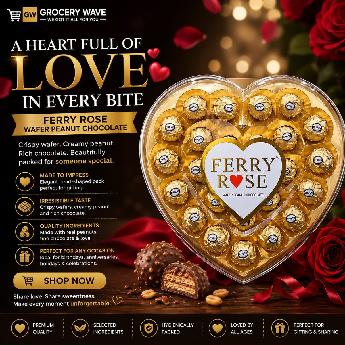 FERRY ROSE CHOCOLATE T-24 300G