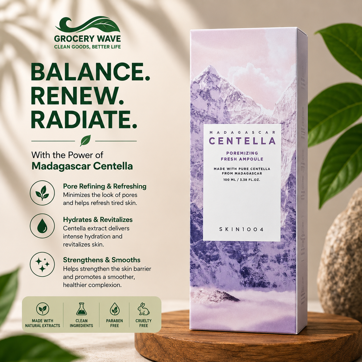 Skin1004 - Madagascar Centella Poremizing Fresh Ampoule - 100Ml