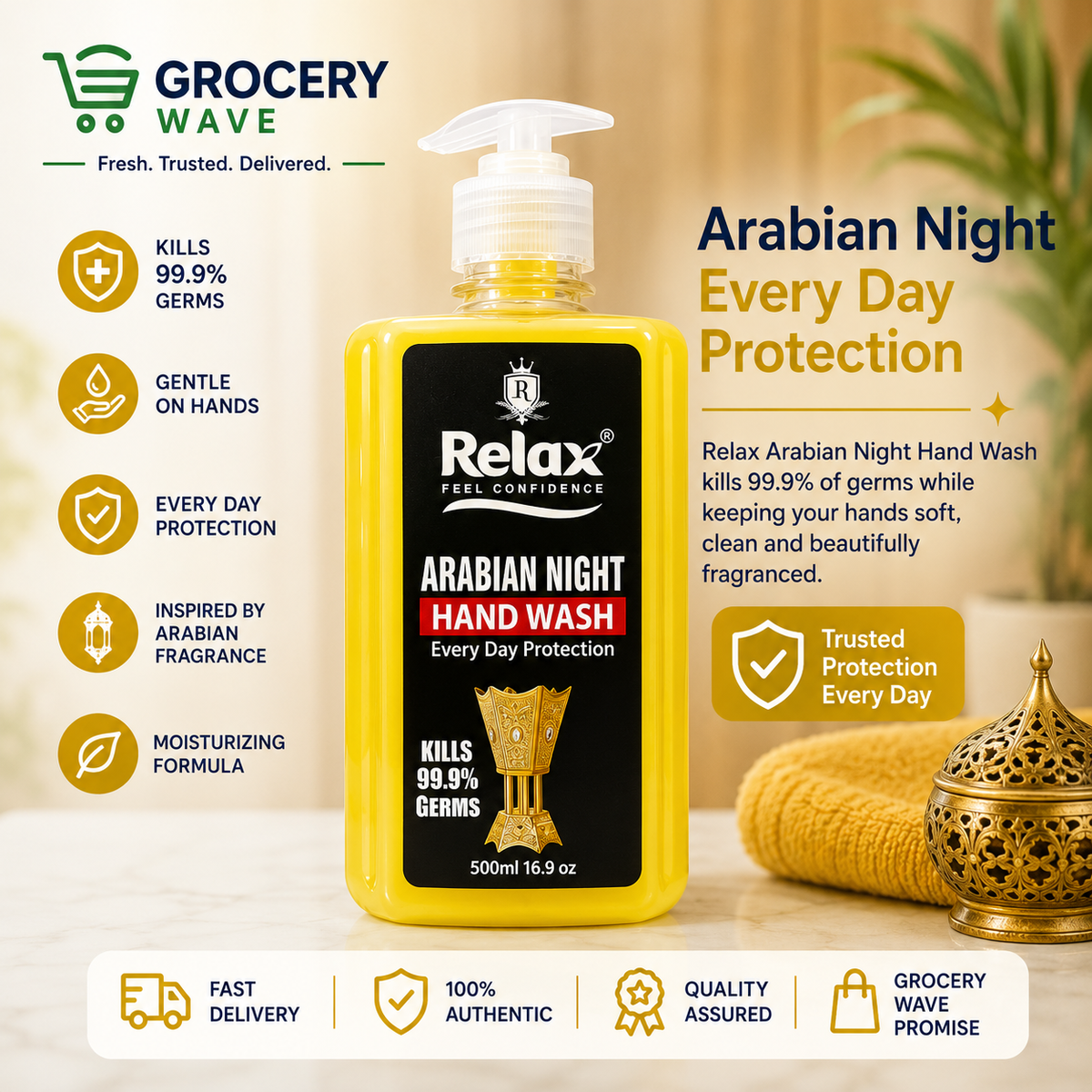 RELAX ARABIAN NIGHT HAND WASH 500 ML