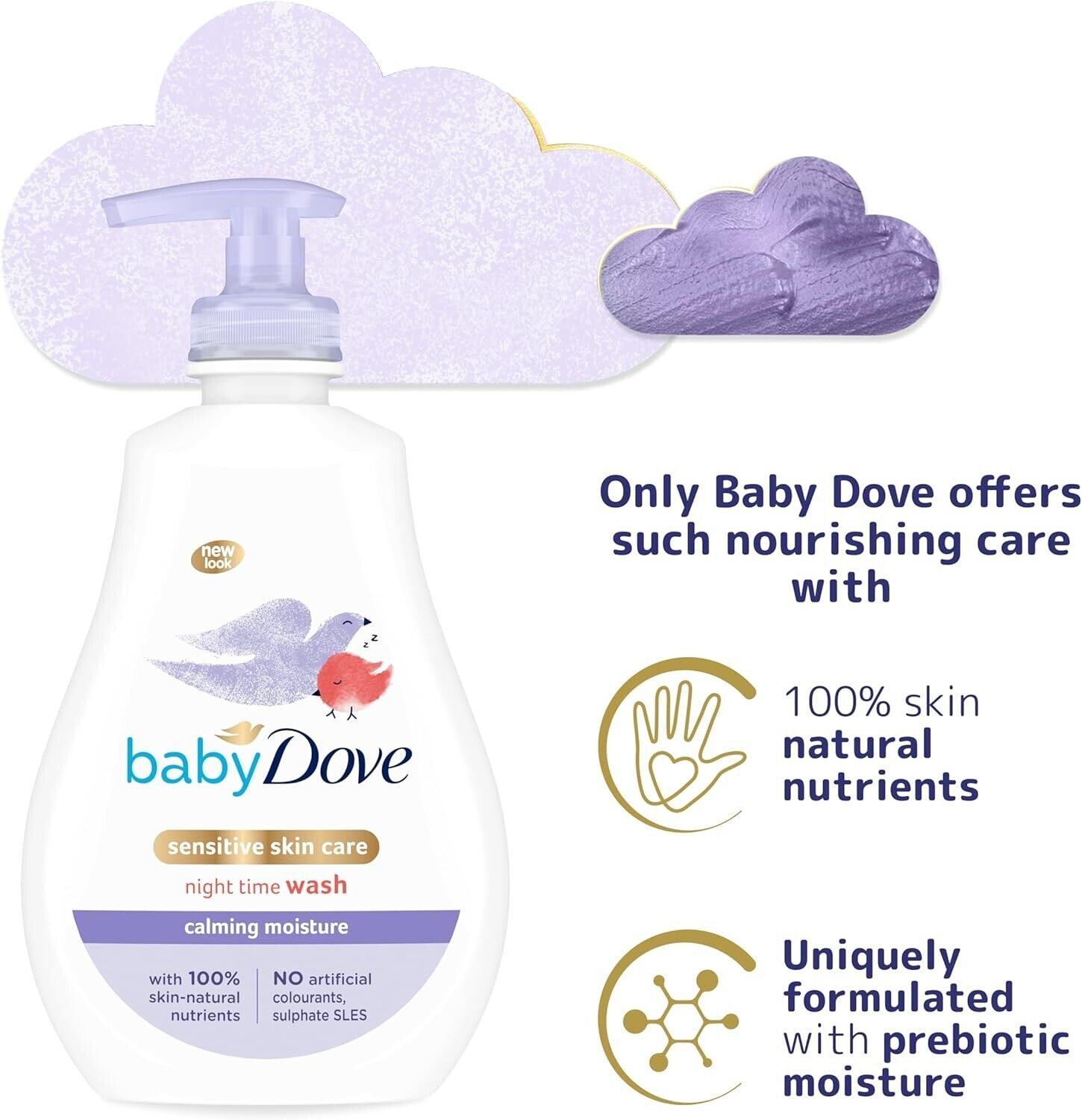 Baby Dove Night Time Wash Calming Moisture Head - Toe 400ml
