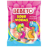 Bebeto Sour Worms Jelly Gum 80g