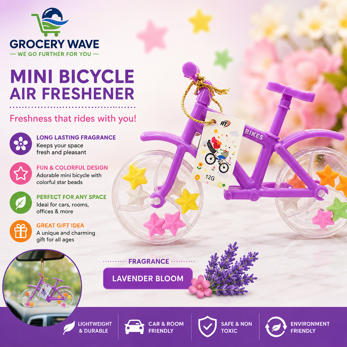 CANDY SHANDY MINI BICYCLE AIRE FRESHNER