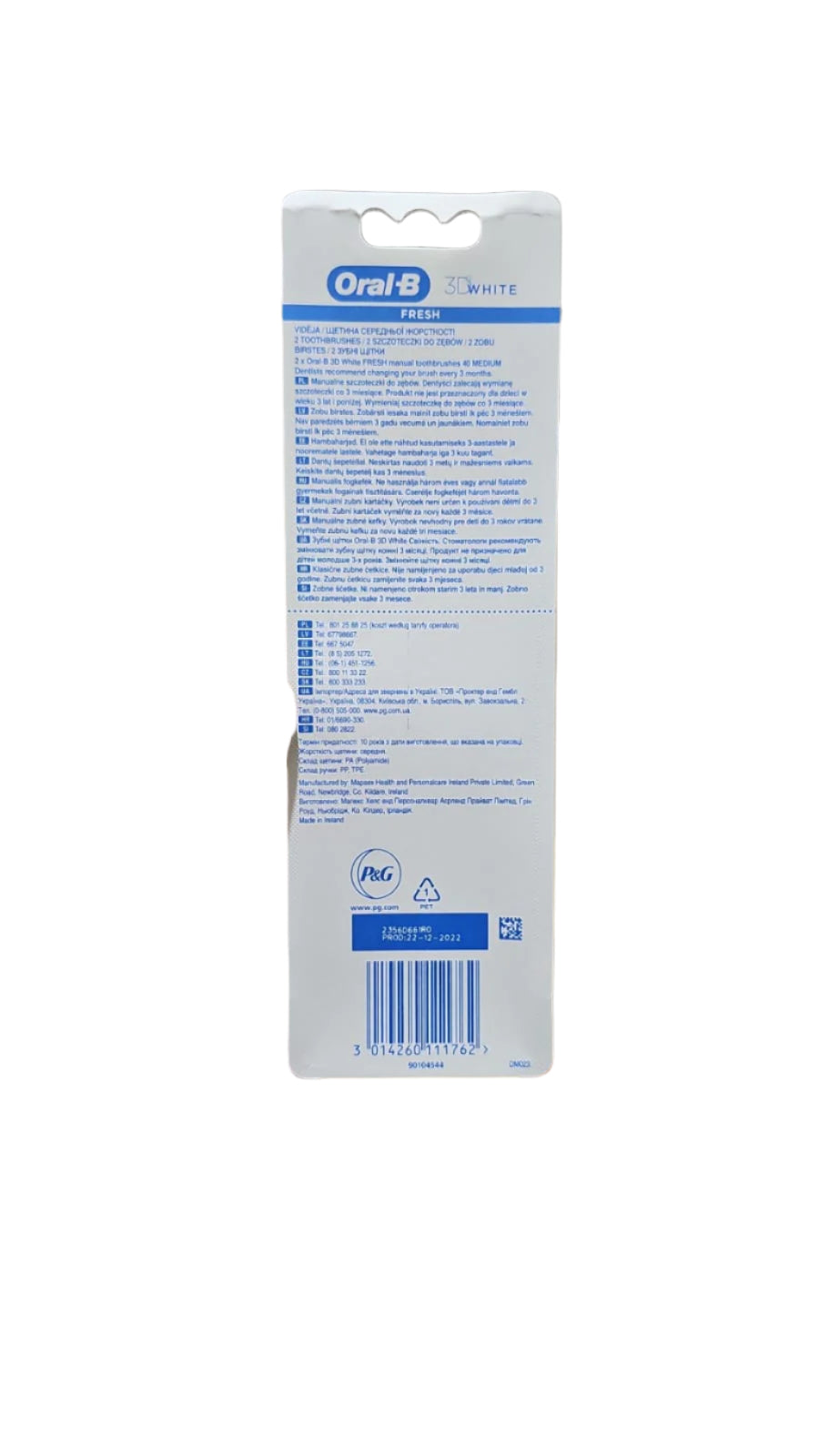 ORAL-B 1+1 FRESH GREEN TOOTH BRUSH