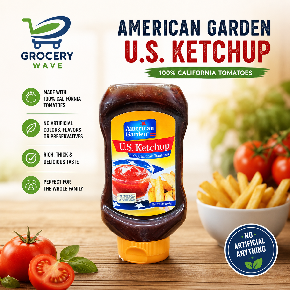 AMERICAN GARDEN US KETCHUP 567G