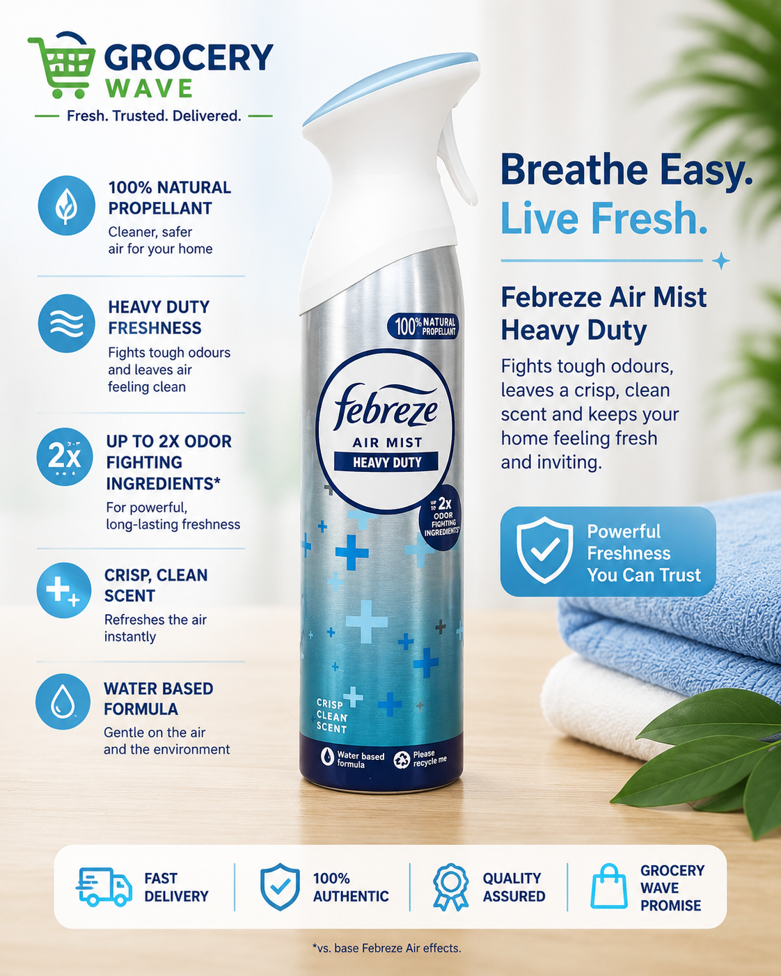FEBREZE AIR MIST HEAVY DUTY 185 ML