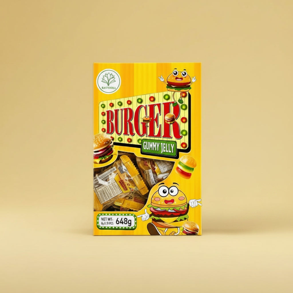 Daffodils Burger Gummy Jelly 648g Box Of 72pc’s
