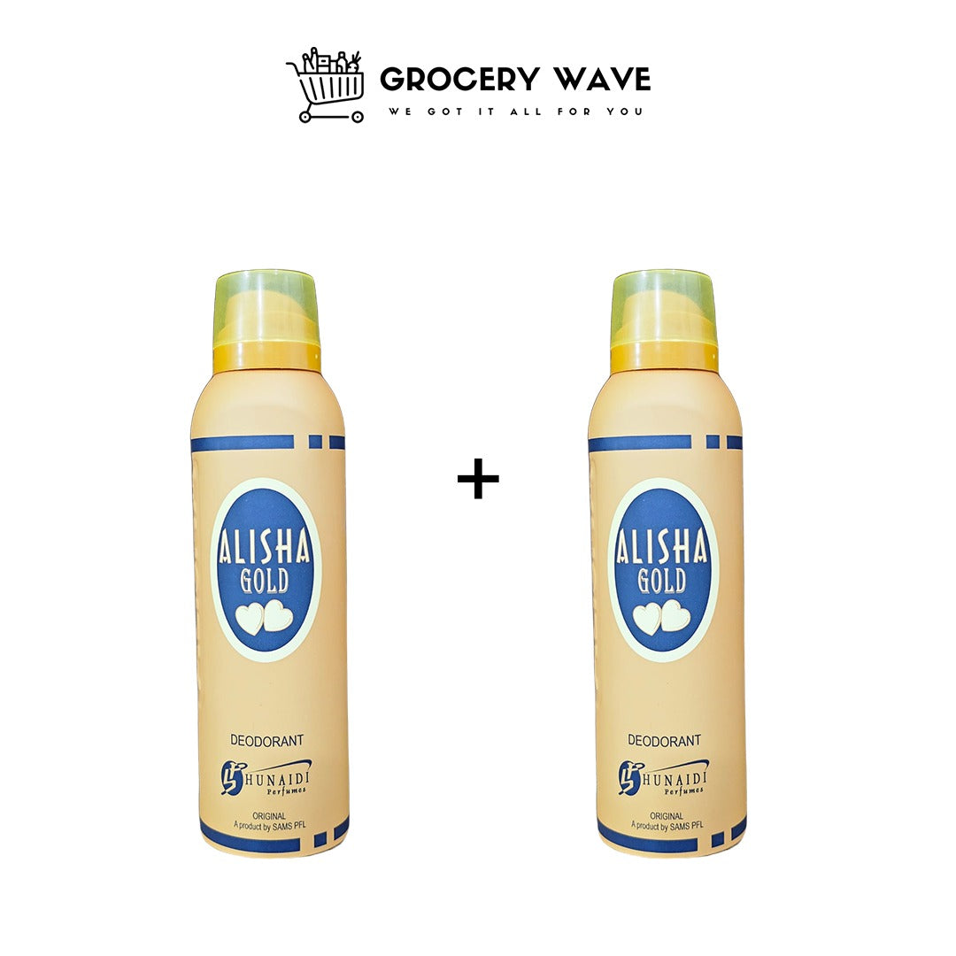 ALISHA GOLD BODY SPRAY 200ML 1+1