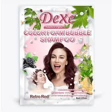 DEXE COLOR FOAM BUBBLE SHAMPOO RETRO RED 10X25ML