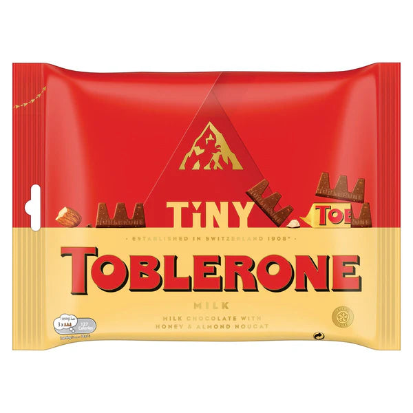 Toblerone Milk Chocolate With Honey & Almond Nougat Pouch 168g