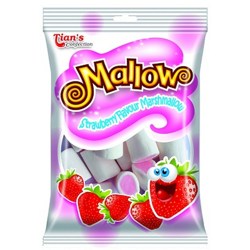 Tian's Strawberry Flavor Marshmallow, 80g