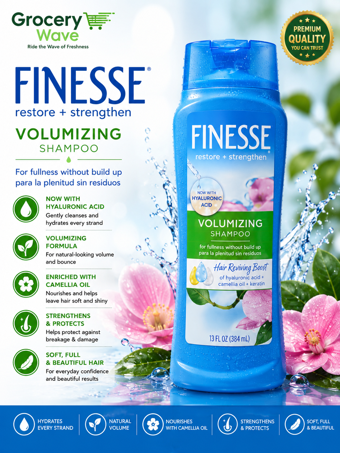 FINESSE VOLUMIZING SHAMPOO 384ML