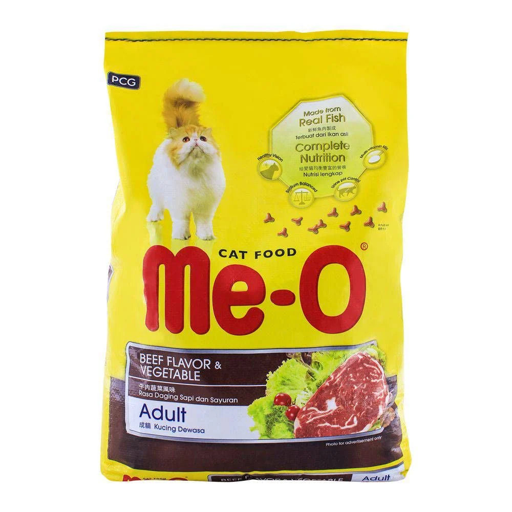Me-O Adult Beef Flavor & Vegetable Cat Food 7KG