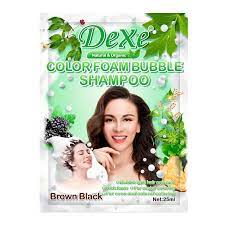 DEXE COLOR FOAM BUBBLE SHAMPOO BROWN BLACK 10X25ML