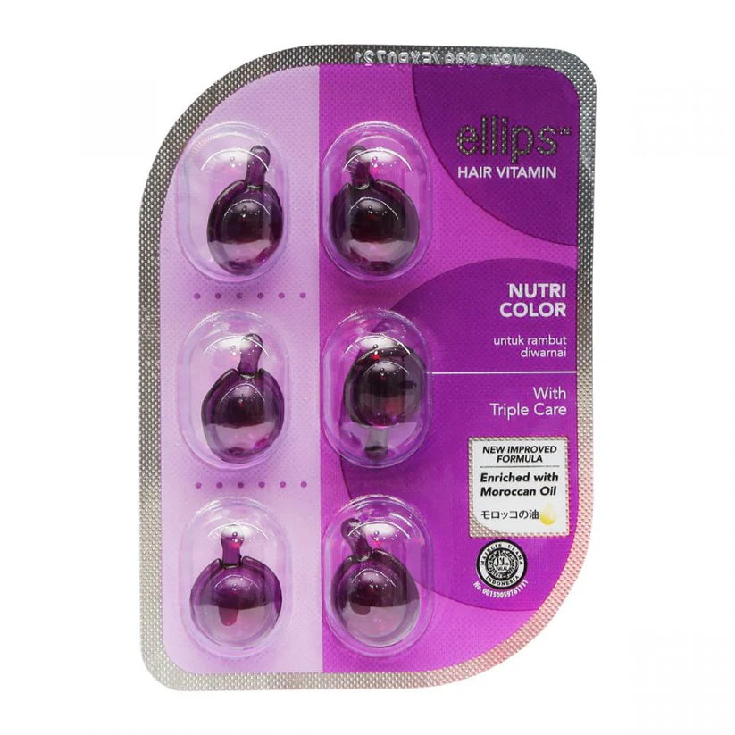 Ellips Hair Vitamin Capsule Nutri Color With Triple Care 6'S (Purple)