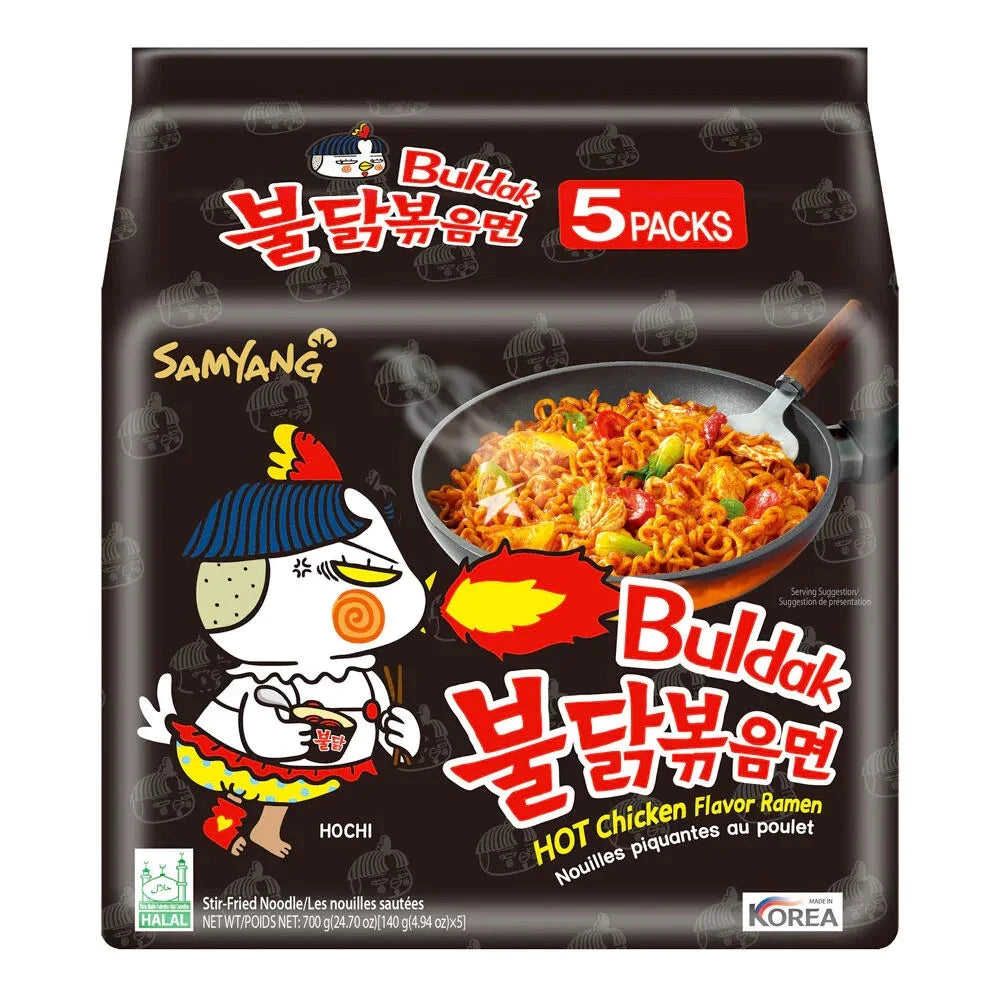 Samyang Buldak Korean Hot Chicken Ramen Noodles 140g (40 Packs) HALAL