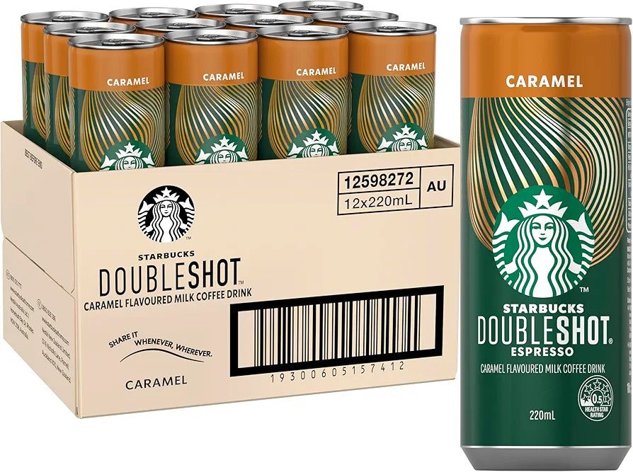 STARBUCKS Doubleshot Caramel Coffee Drink 220 ml (Pack of 24)