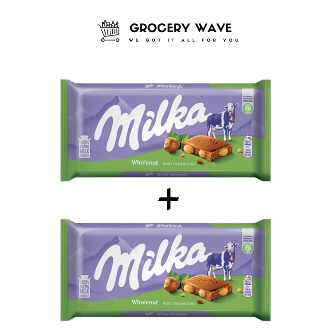 Milka Chocolate Wholenut 100g 1+1