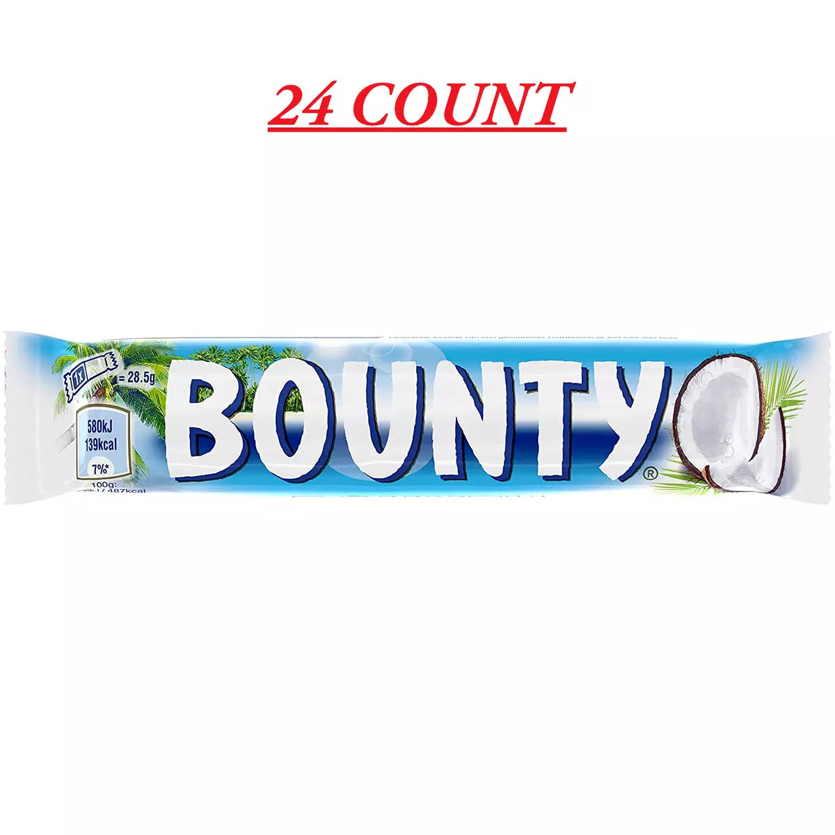 Bounty Chocolate Bar 57gm 24count Box