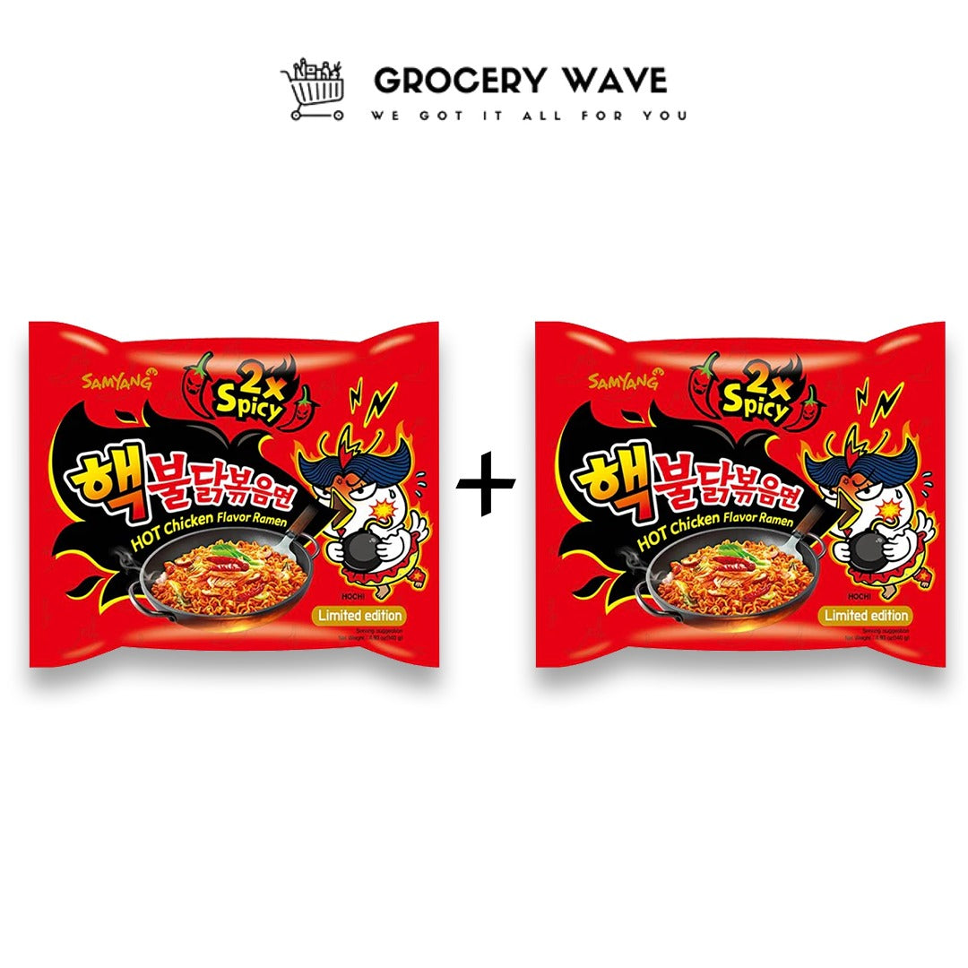 Samyang hot chicken flavour ramen 2x spicy 1+1