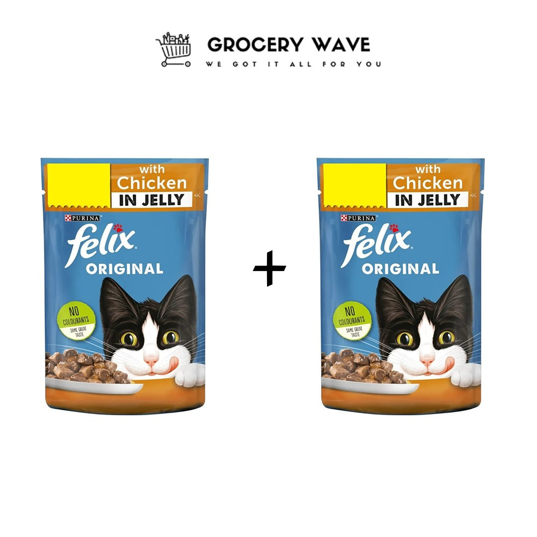Purina Felix with chicken in jelly original 100gm 1+1