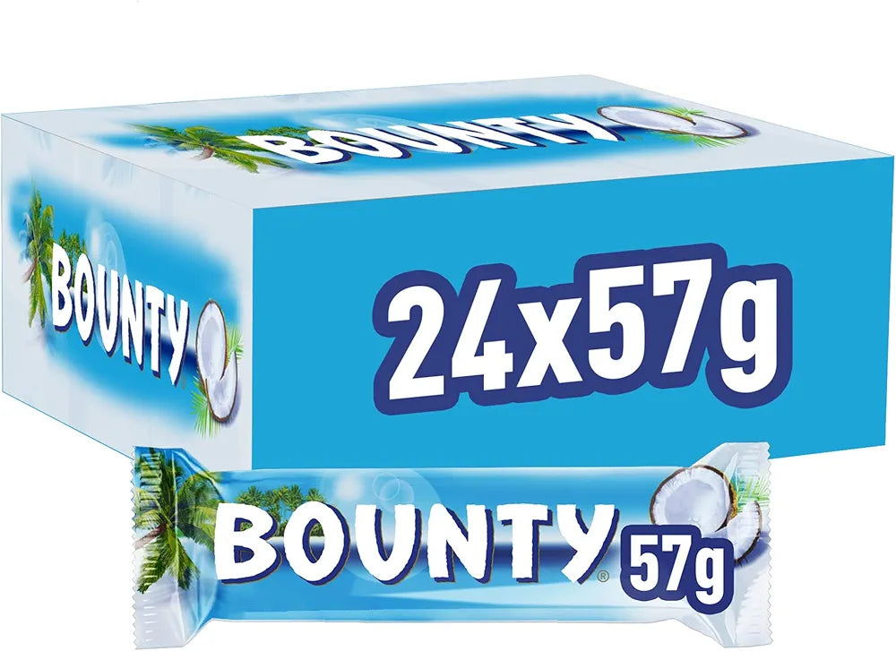 Bounty Chocolate Bar 57gm 24count Box