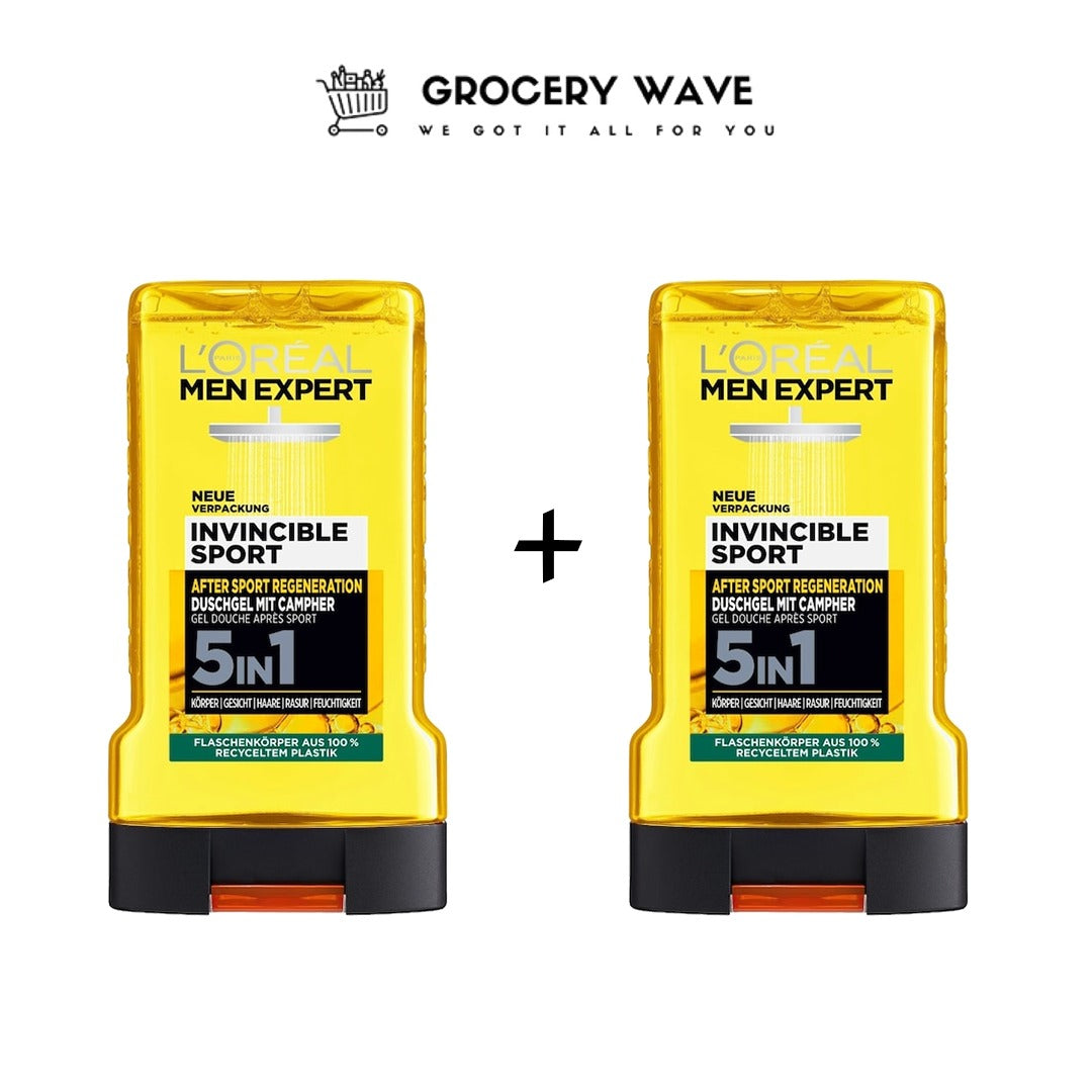 L'oreal Men Expert Invincible Sport Shower Gel 300ml 1+1