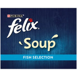 Felix Soup Cat Food Fish Selection Tender Strips 6 48g Pack of 6