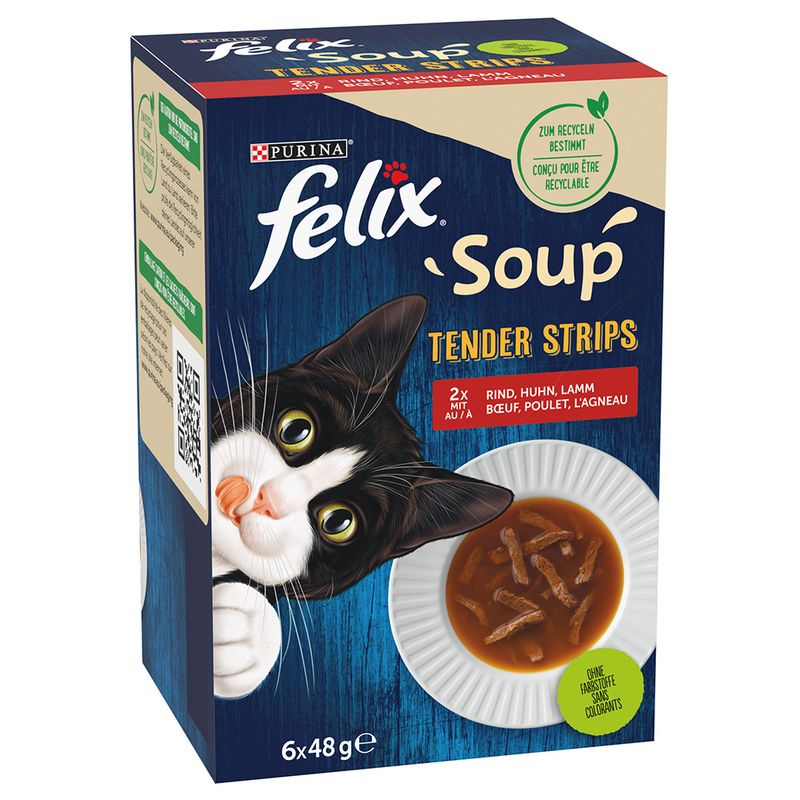 Felix Soup Strips Farm Pack Of 6 48gm