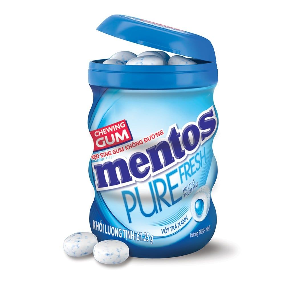 Mentos Non-sugar Pure Fresh Mint Chewing Gum 61.25g