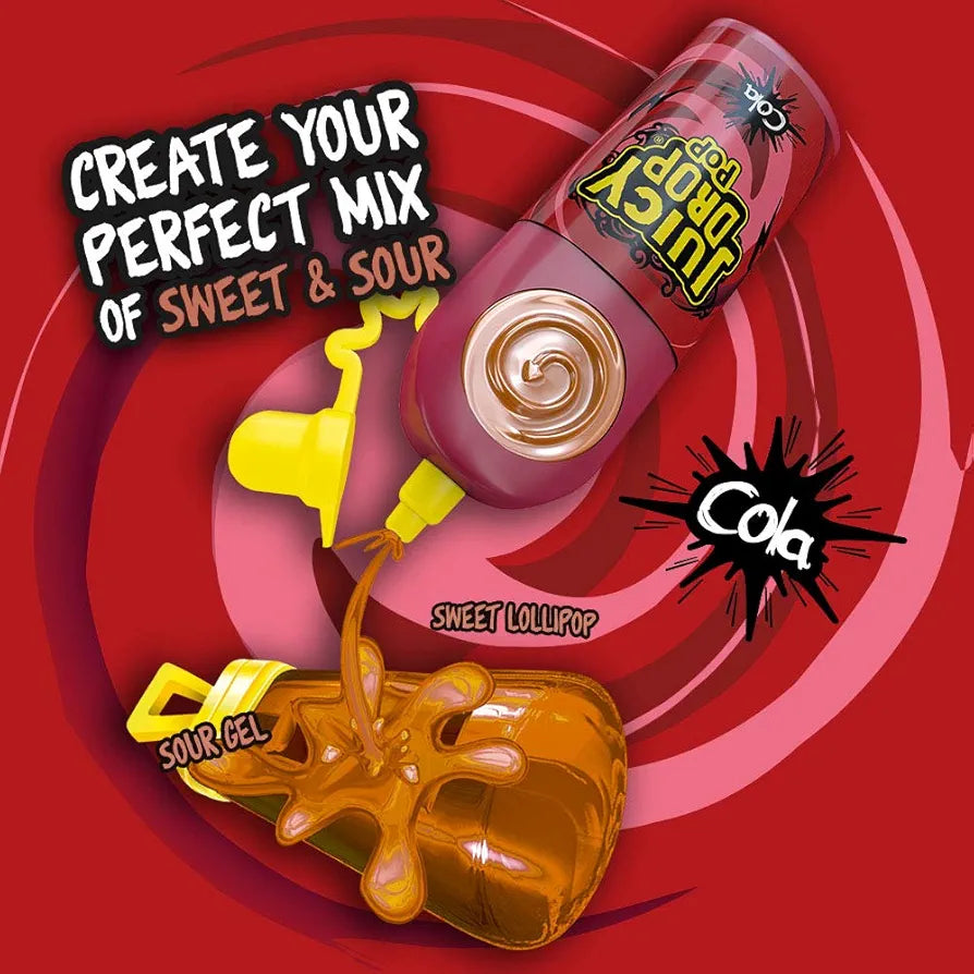 Bazooka Candy Brands Juicy Drop Strawberry / Blackcurrant Lollipop - 26 gms