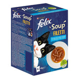 Felix Soup Cat Food Fish Selection Tender Strips 6 48g Pack of 6