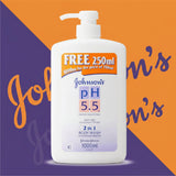 Johnson's & PH 5.5 2 in 1 Body Wash with Moisturizers, 1000 ml