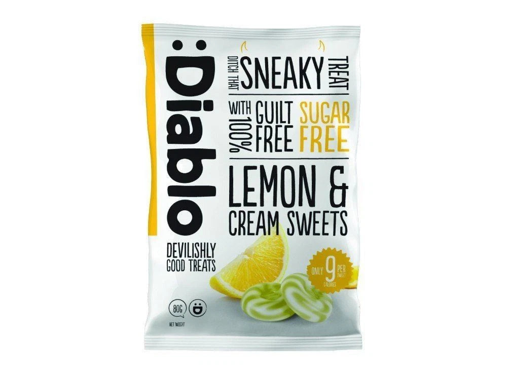 Diablo Sugar Free Lemon&cream Sweets 75gm