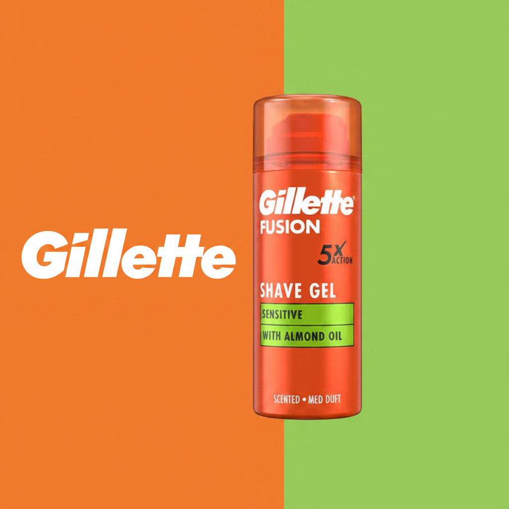Gillette Fusion 5x Action Sensitive Shave Gel, 75ml