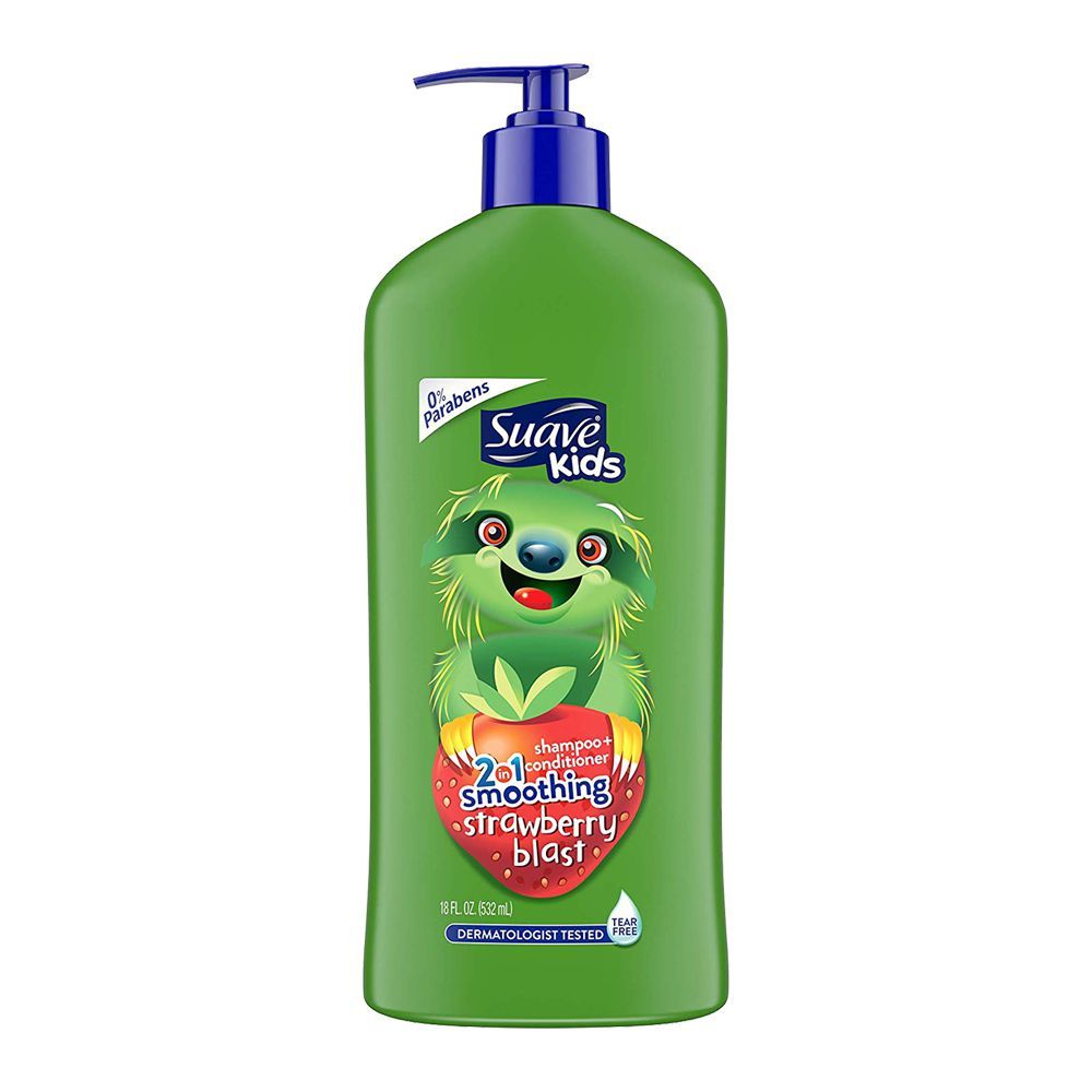 Suave Kids 2 In 1 Shampoo + Conditioner Smoothing Strawberry Blast – 532ml
