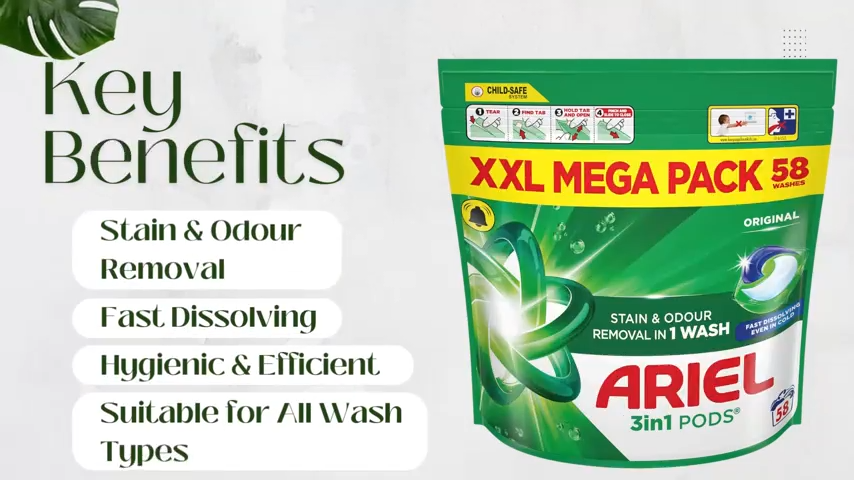 Ariel All-In-1 Pod's Washing Detergent Capsules 58 Washes Regular