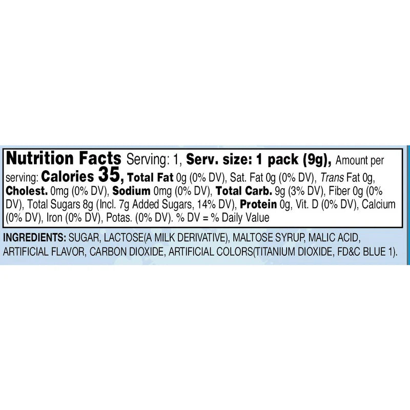 WarHeads Popping Candy Sour Blue Raspberry 0.33 oz.